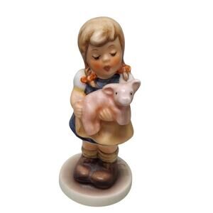 Vintage 1998 Hummel Goebel #2052 Pigtails Girl Collectible Ceramic Figurine